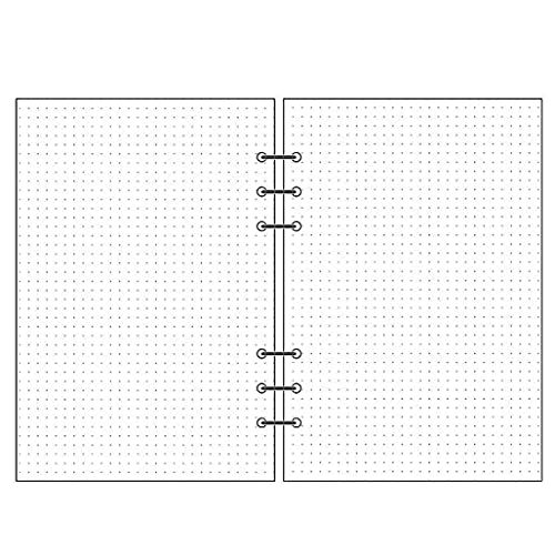 Harphia A5 Dot Planner Inserts, Spiral Notebook Refills, 6 Ring Binder Paper, Dotted Paper for Filofax (A5 5.59 x 8.27 inches, Dotmatrix) - Image 3