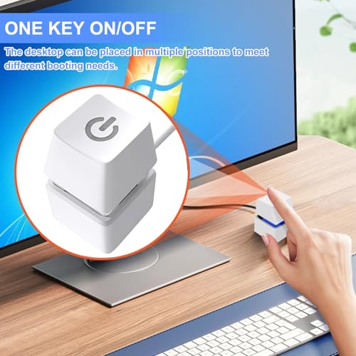 TecoKart® PC Power Button, 2 Meter External Desktop Computer Power Switch, CPU Power Switch, On/Off Power Supply Control Adapter Cable for PC Case, Computer Parts Accessories, White - Image 5