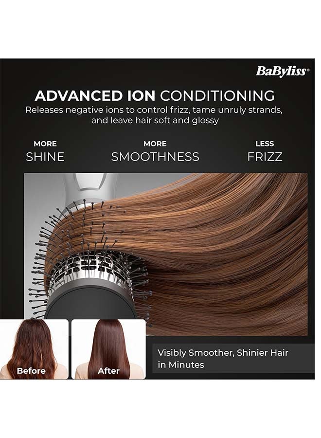 BaByliss Xanadu 1000W Air Styler Hair Dryer, Ionic Frizz Control, 3 Styling Attachments, 50mm Volumising Brush, Blow Dry Brush, Drying Nozzle, Cool Shot AS261SDE Dark Grey - Image 3
