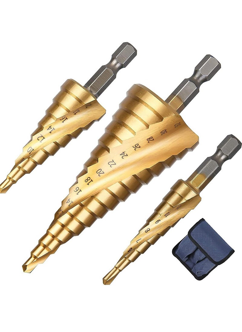 ممون 3pcs دوامة الأخدود صعدت بت  - Image 1