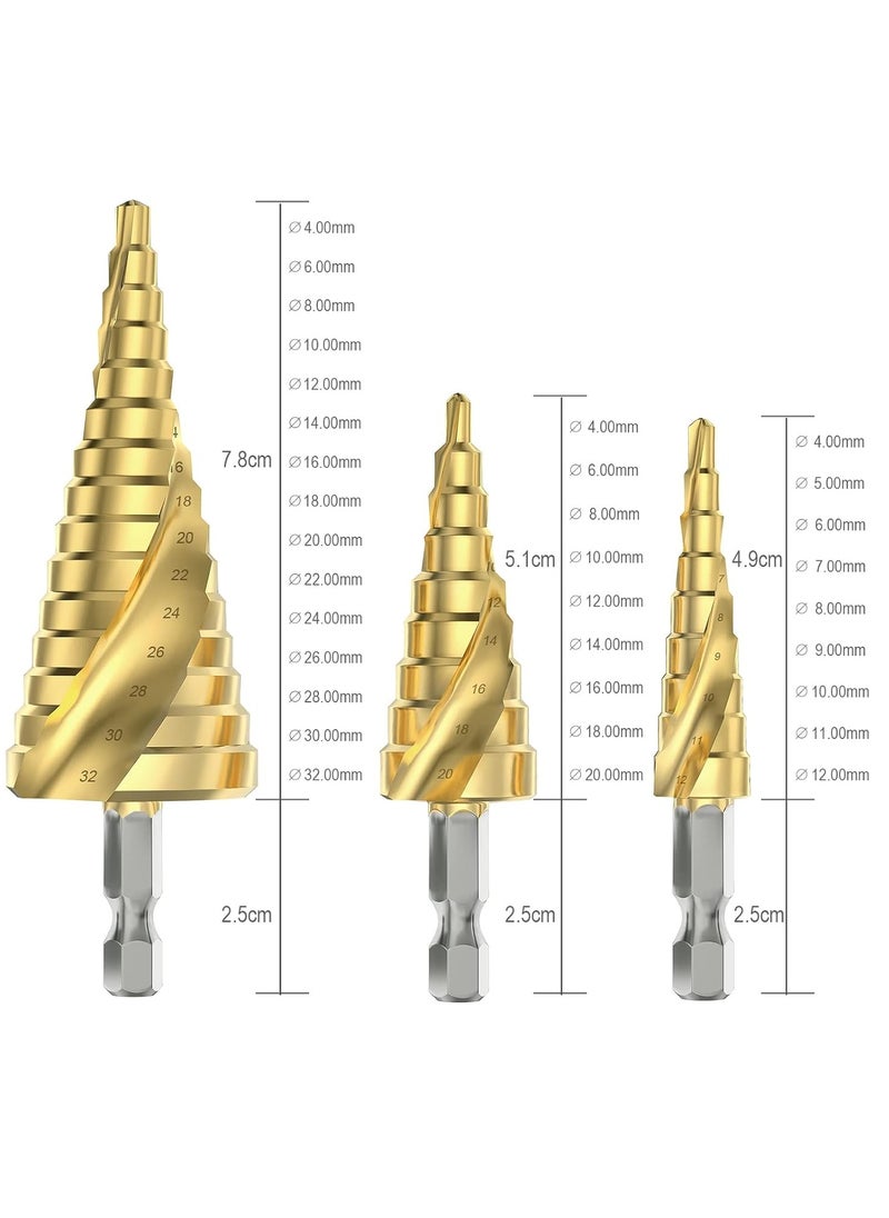 ممون 3pcs دوامة الأخدود صعدت بت  - Image 2