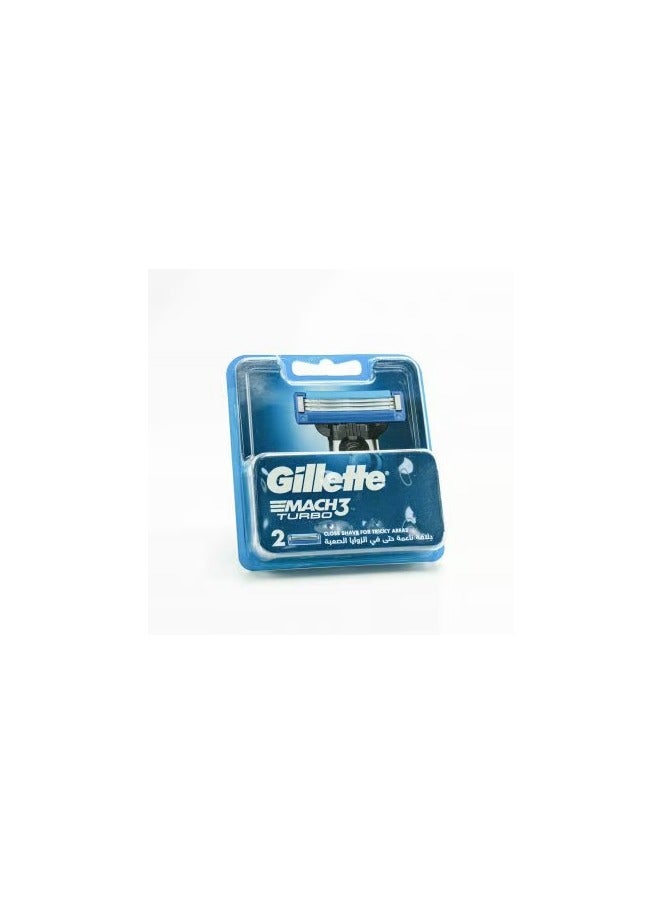 Gillette Mach3 Turbo 3D Blade Refills – Pack of 2