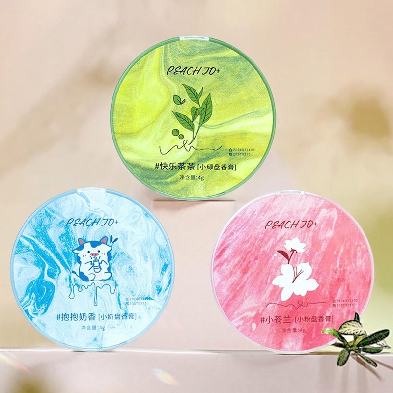 Grospe 3 Pack Solid Balm Sets Solid Perfume Portable Pocket Balm Perfume Perfect for Travel Use Natural Fragrance Parfum for Men and Women 
