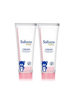 Softsens Baby Rich Moisturising Cream With Natural Milk Cream & Shea Butter, 100G (Pack Of 2, Pink)  - Image 1