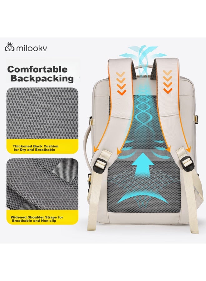 Milooky Large Capacity Backpack, Student Schoolbag For Men And Women, 16-inch Commuter Bag, Casual Business Laptop Travel Backpack - Image 2