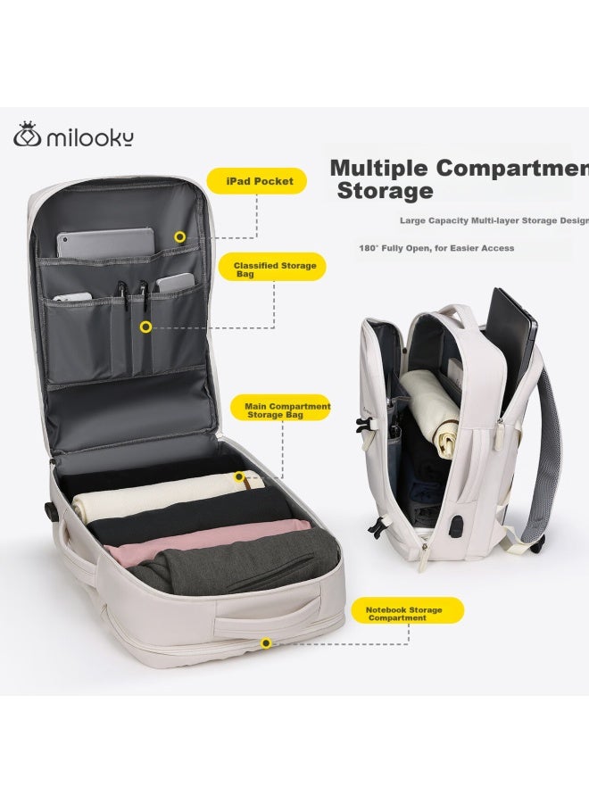 Milooky Large Capacity Backpack, Student Schoolbag For Men And Women, 16-inch Commuter Bag, Casual Business Laptop Travel Backpack - Image 4