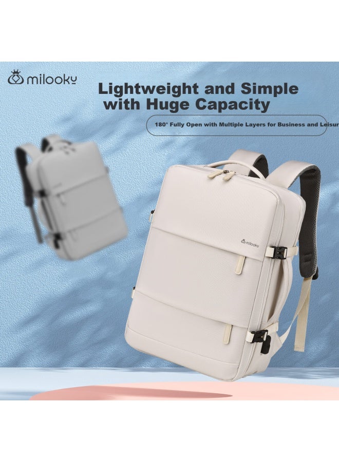 Milooky Large Capacity Backpack, Student Schoolbag For Men And Women, 16-inch Commuter Bag, Casual Business Laptop Travel Backpack - Image 3