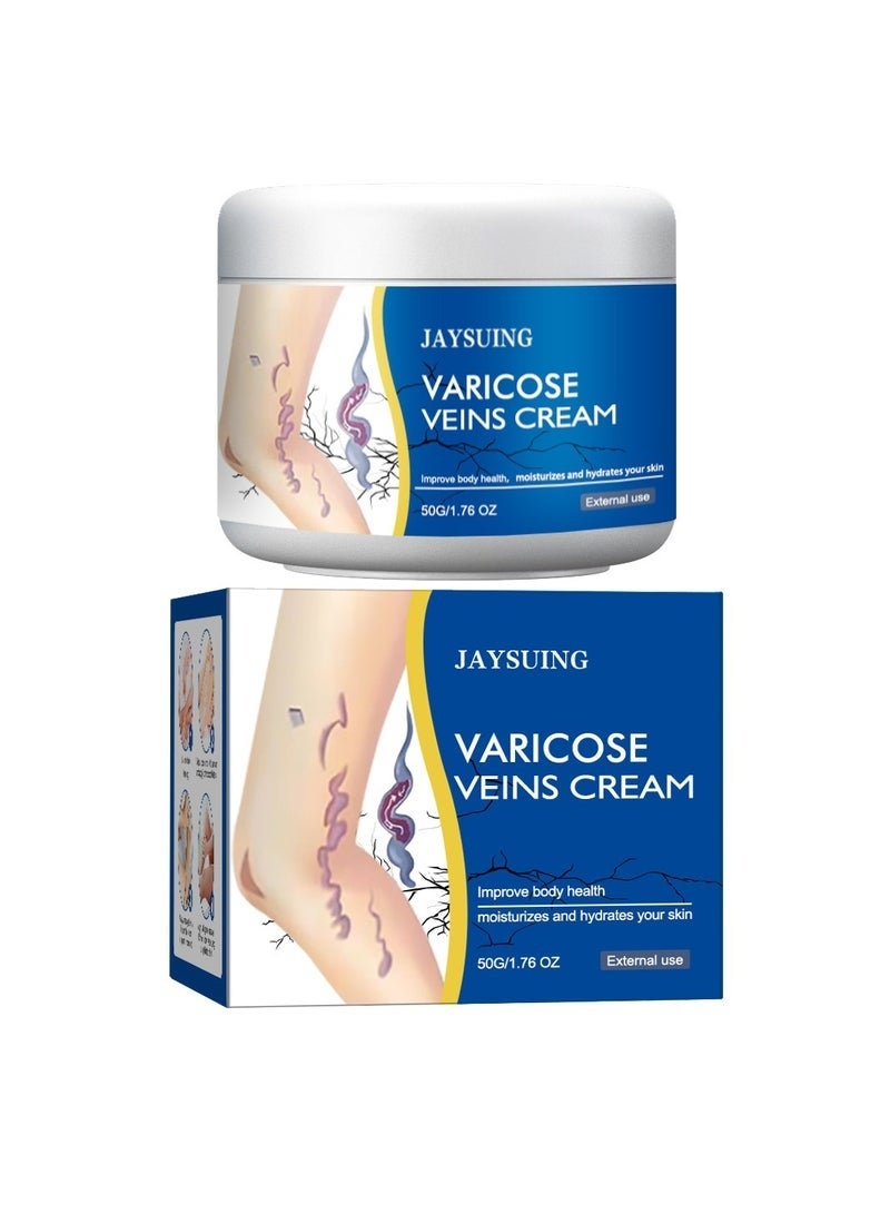 Jaysuing Varicose Veins Cream - Improves Blood Circulation, Reduces Spider Veins and Heaviness, 50G - Image 1