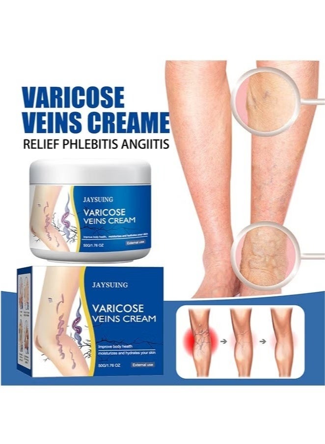 Jaysuing Varicose Veins Cream - Improves Blood Circulation, Reduces Spider Veins and Heaviness, 50G - Image 2