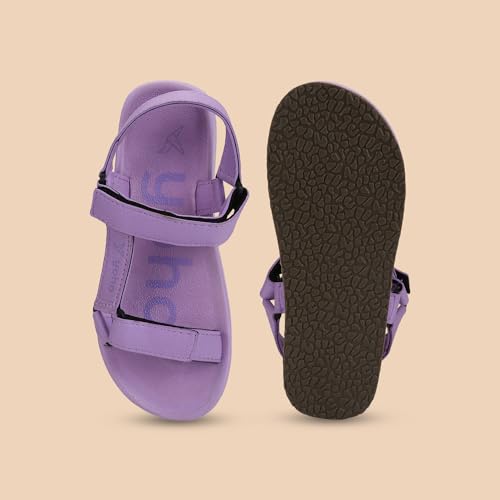 YOHO EVA Sandals for Women | EVA sole | Comfortable cushioned sole with TPR base | Lightweight | Soft skin friendly straps | Adjustable straps | Velcro closure | Vibrant colour options - Image 3