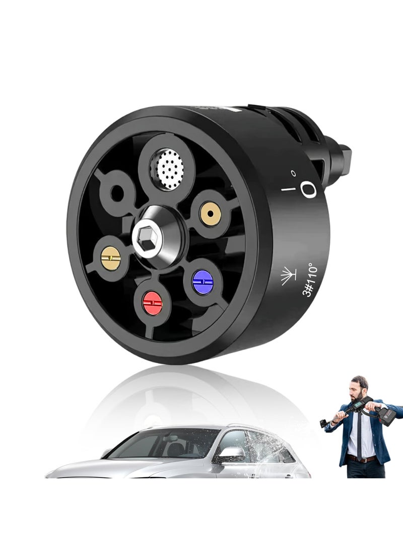 TecoKart Tecokart Car Nozzle for Pressure Washer Rotationally Adjustable Washer Nozzle6 Modes Multifunctional Nozzle ABS Material HighPressure Car Washer Nozzle Universal Car Washer Nozzle for Cleaners  - Image 1