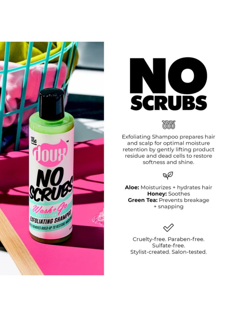 THE DOUX No scrubs Exfoliating Shampoo wash + go Collection | Clarifying & Moisture-Restoring Scalp Cleanser for Build-Up Removal | Sulfate-Free Deep Cleansing Shampoo for Natural Curly Hair - Image 2