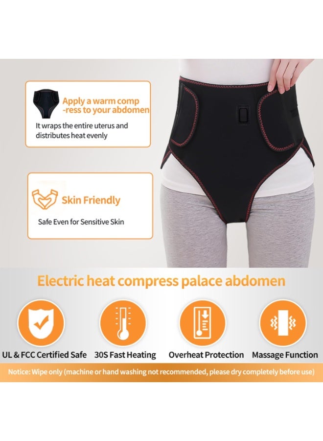 وسادة تدفئة الدورة الشهرية ، وسادة تدفئة لتدليك الحمل عند الدورة الشهرية للمرأة ، مع 3 أنواع من الإعدادات الاهتزازية والتدفئة ، وسادة تدفئة الدورة الشهرية التي تم ترقيتها حديثًا لتخفيف آلام البطن والتشنجات - Image 5