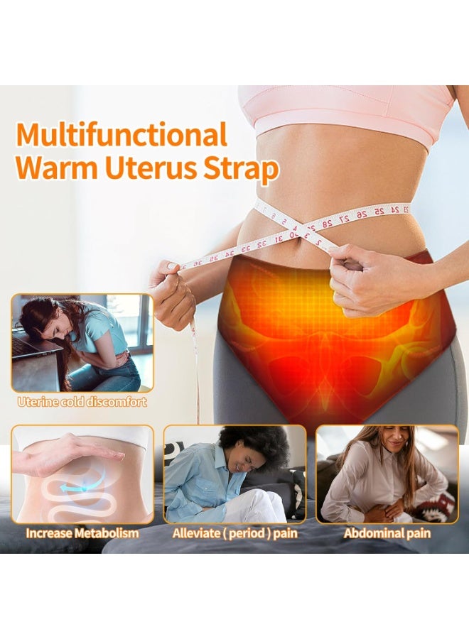 وسادة تدفئة الدورة الشهرية ، وسادة تدفئة لتدليك الحمل عند الدورة الشهرية للمرأة ، مع 3 أنواع من الإعدادات الاهتزازية والتدفئة ، وسادة تدفئة الدورة الشهرية التي تم ترقيتها حديثًا لتخفيف آلام البطن والتشنجات - Image 2