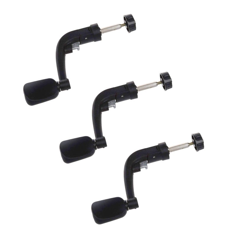 LDEXIN 3pcs Plastic Rotatable Fishing Reel Power Handle Grip Crank Arm Spinning Reel Folding Rotary Knob Repair Parts Black - Image 1