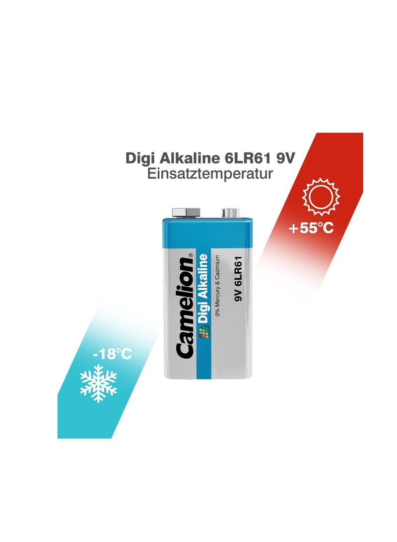 كاميليون بطارية قلوية 9 فولت، 12 عبوة - Image 4