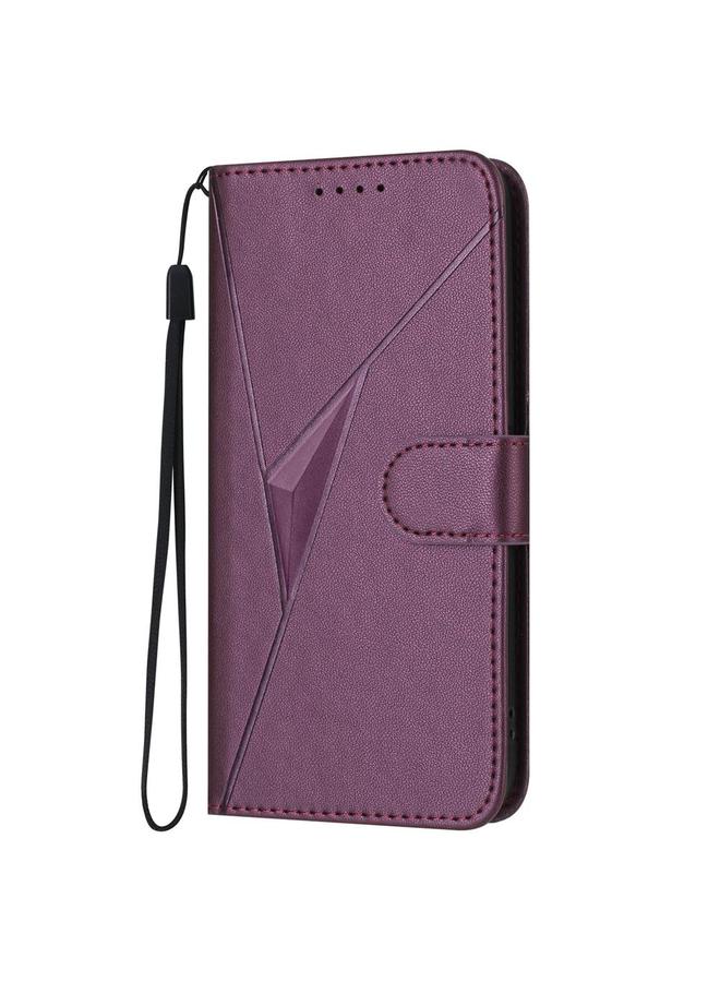 S-TOP Case For Itel S25 Ultra Triangle Pattern Buckle Clasp Leather Phone Case - Image 2