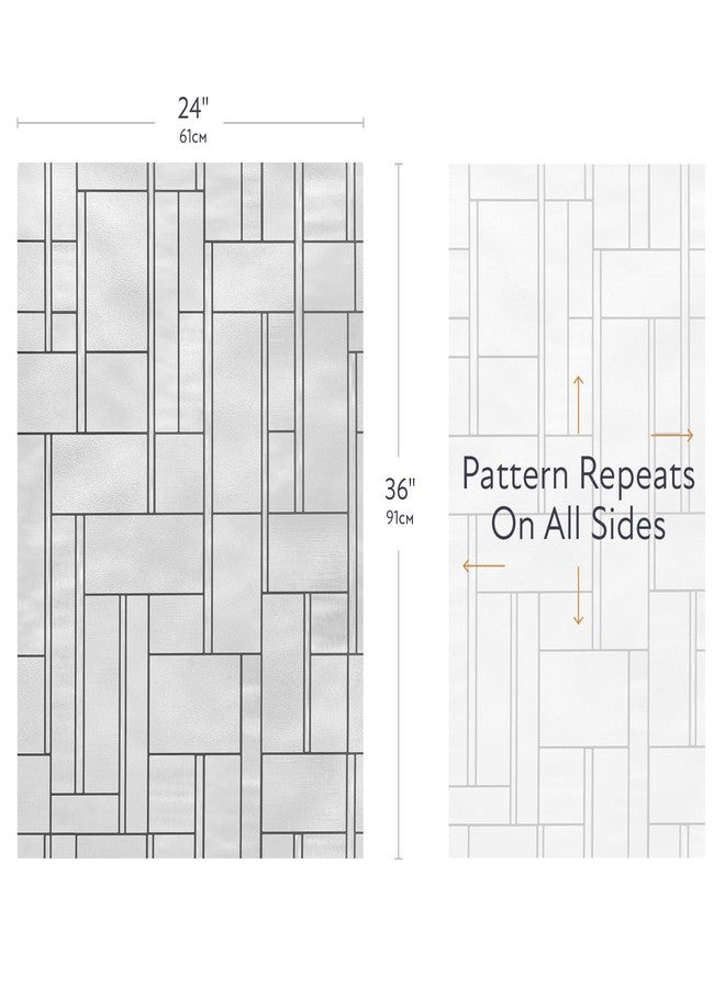 Artscape Empire | Window Privacy Film Textured Glass Pattern | Non-Adhesive & UV Protection | Easy to Apply & Removable | 24 x 36 inches | Made in USA - Image 3