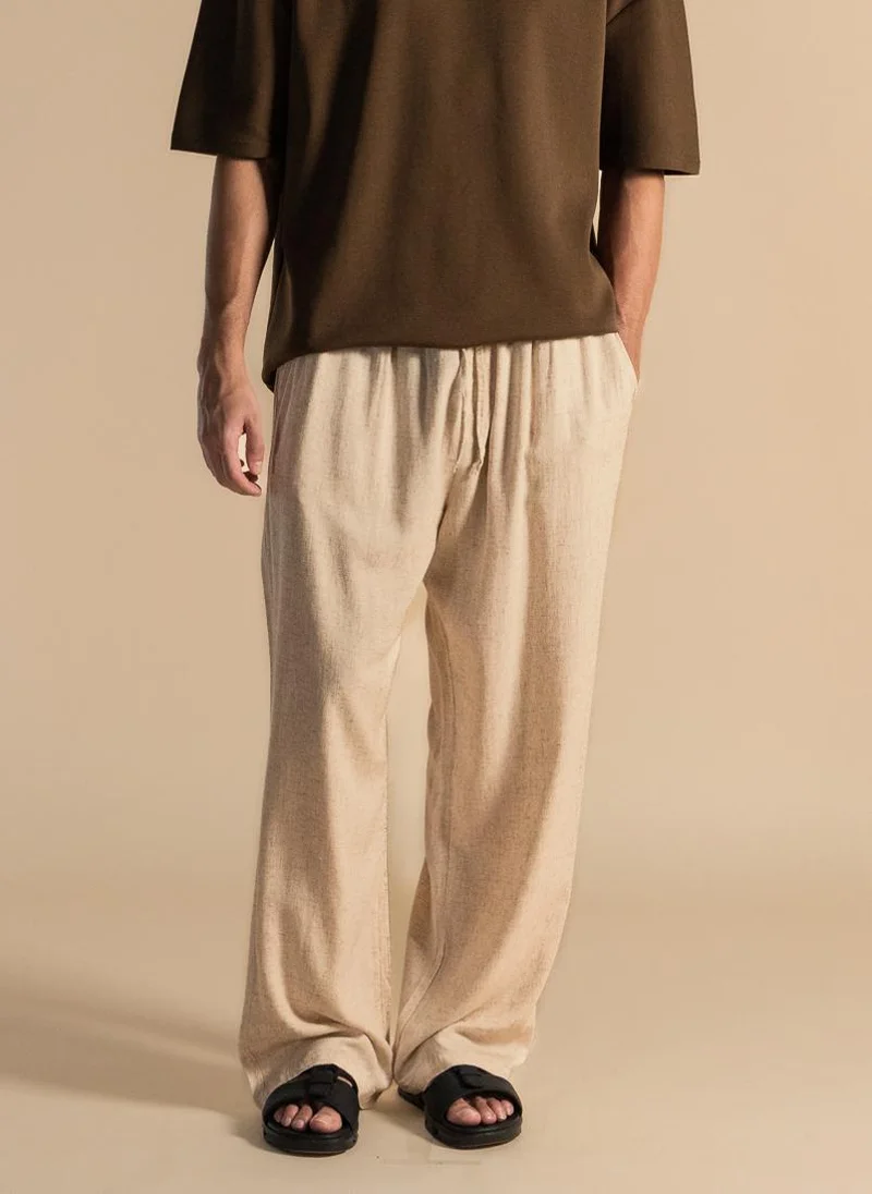 SHAPES LINEN RELAXED-FIT COMFORT TROUSERS