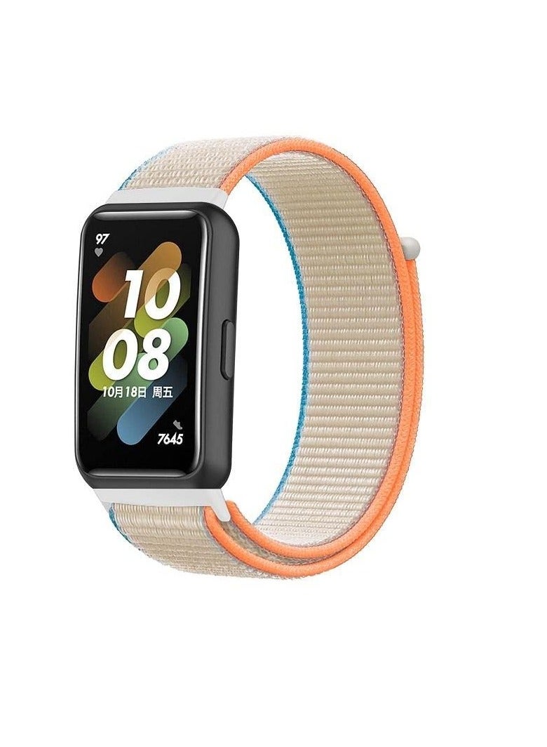 Replacement Strap for Huawei Band 7 with Nylon Buckle (Milky White)