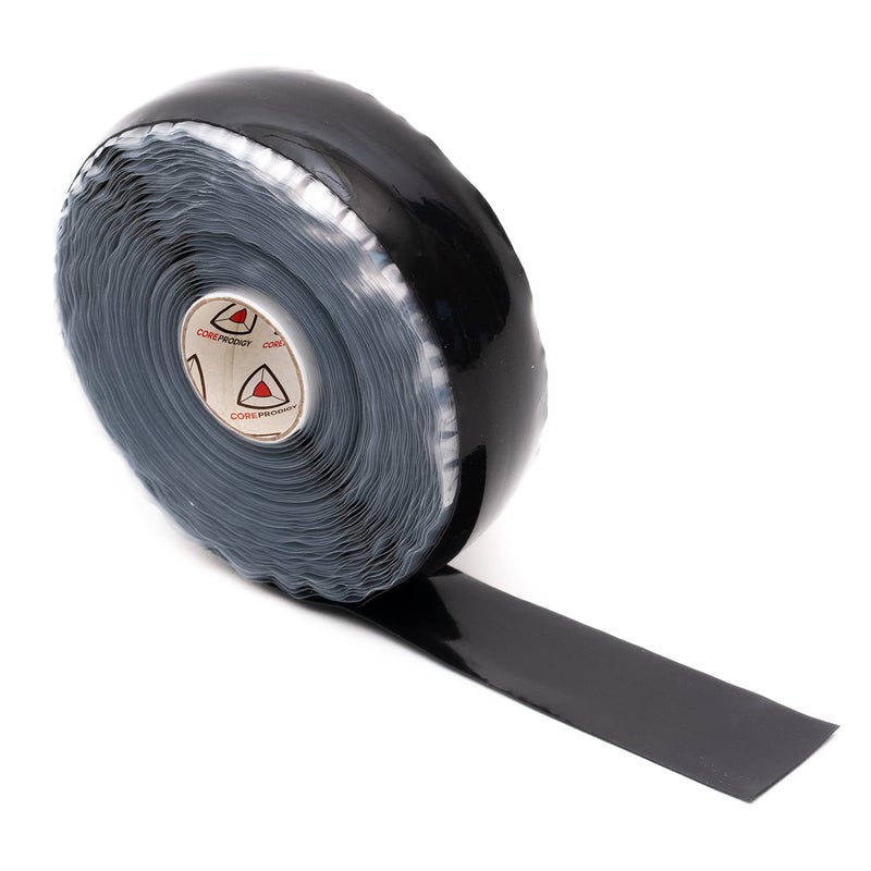 Core Prodigy Fusion Grip Tape - Silicone Rubber Wrap for Pull Up Bars, Barbells, Dumbbells, Sports and Gym Equipment, and Tools (36 Foot, Black) - Image 1