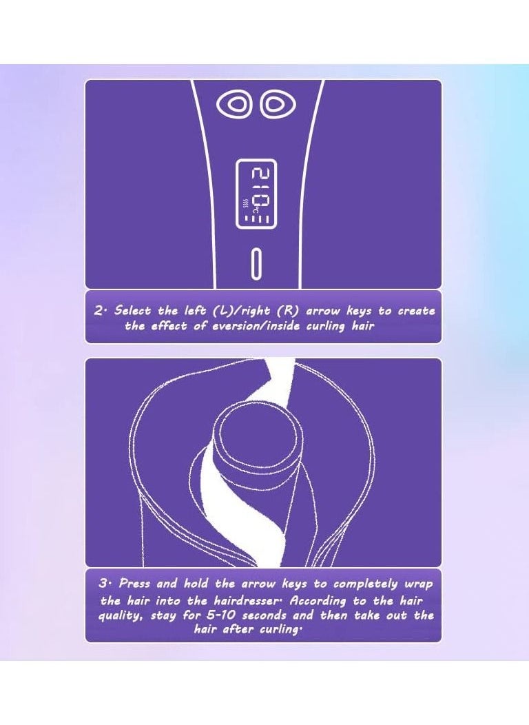 GGEROU - Auto Hair Curler,Portable Rotating Curling Iron Wand with 4 Temps and 3 Timer Settings - Image 1