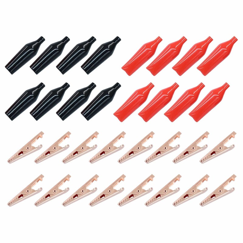 Insulated Alligator Clips Set 16PCS Small Medium Large Size M for Electronics Lab Automotive Use - Image 1