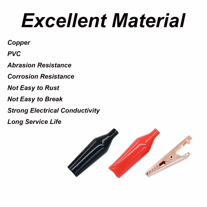 Insulated Alligator Clips Set 16PCS Small Medium Large Size M for Electronics Lab Automotive Use - Image 3