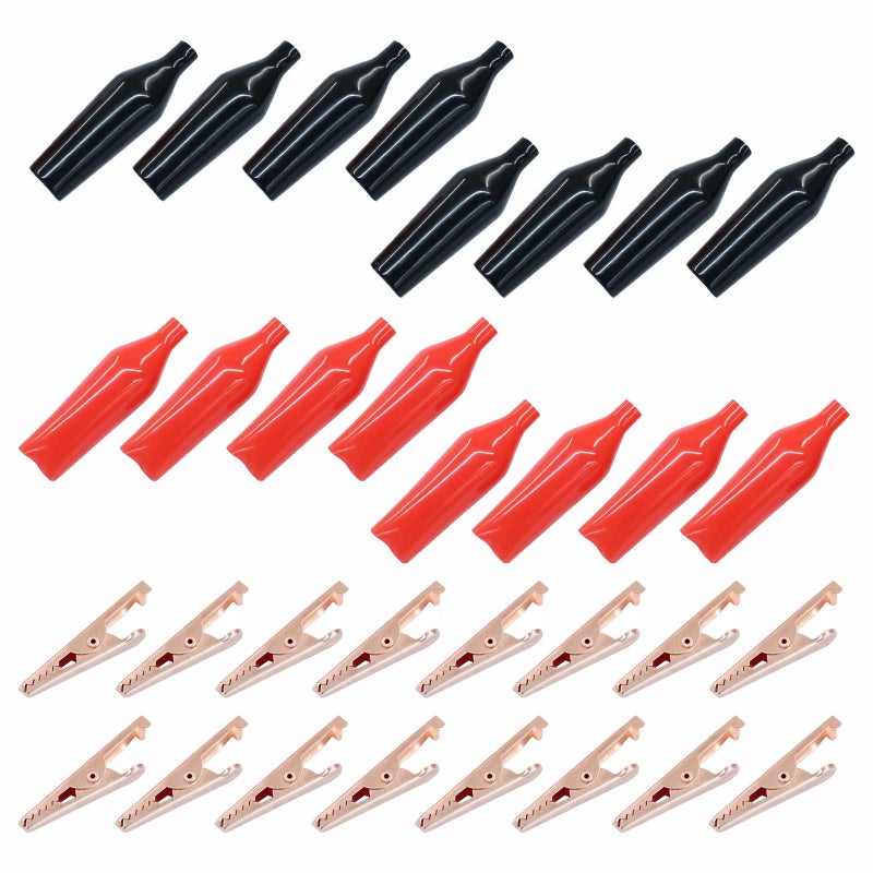 Insulated Alligator Clips Set 16PCS Small Medium Large Size M for Electronics Lab Automotive Use - Image 2