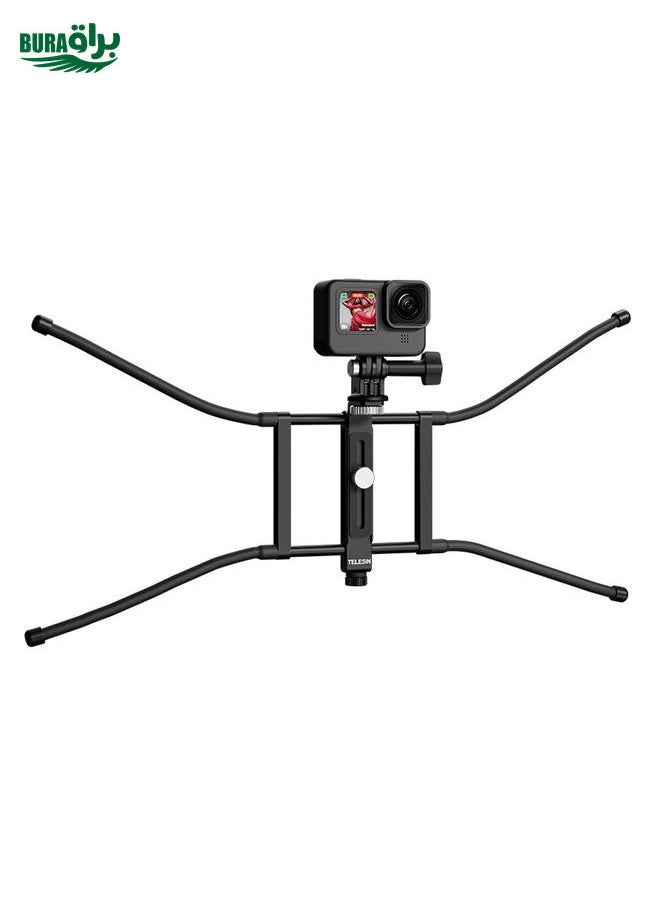 BURAQ - TELESIN TE-FM-001 Action Camera Hanging Net Bracket For  Gopro HERO11 Black / HERO10 Black / HERO9 Black / DJI Action 3 / 2 (Black) - Image 1