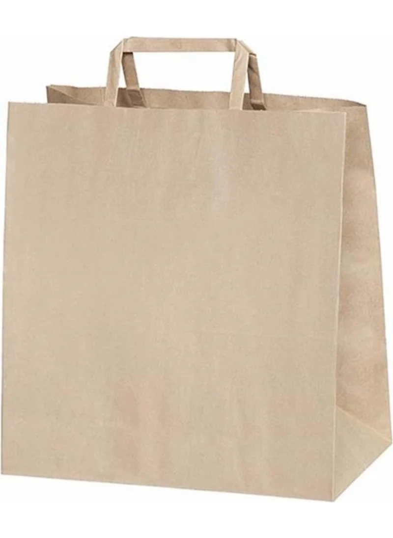 Ambalaj Pazarı Packaging Market Flat Handle Kraft Paper Bag 26X14X29 cm - 250'S