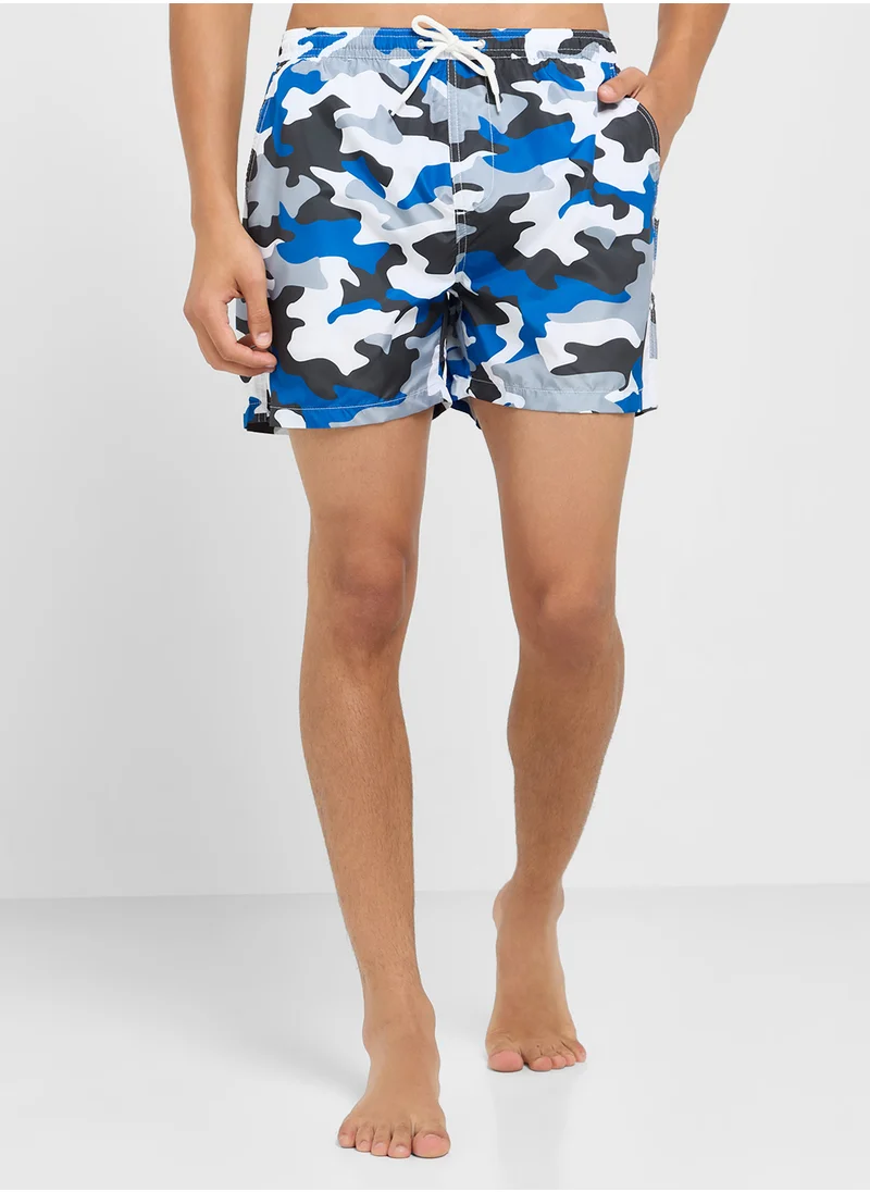 BRAVE SOUL Printed Swimshorts