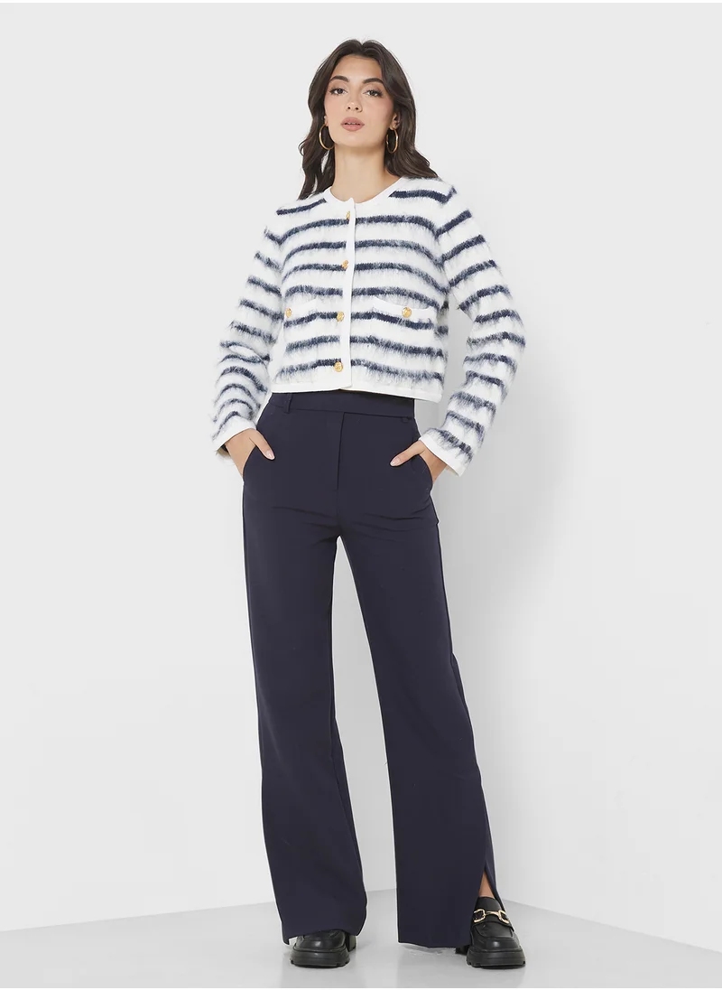 فورث اند ريكلس Stipe Button Detail Cardigan