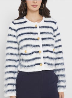 4th & Reckless Stipe Button Detail Cardigan  - Image 3
