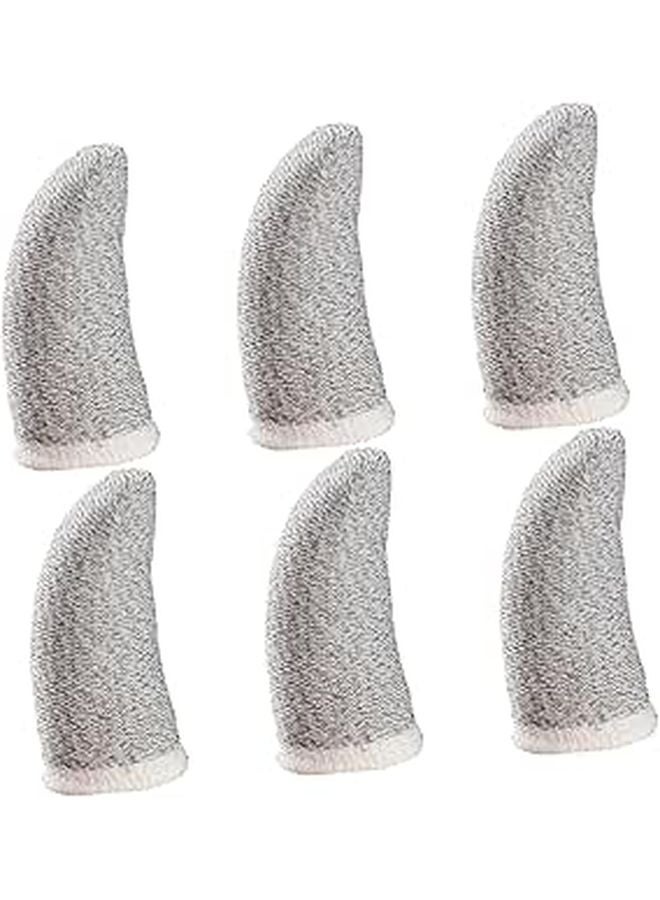 12 Pcs Silver Fiber Gaming Finger Sleeves Breathable Enhanced Touch Control Reduced Friction - Image 1