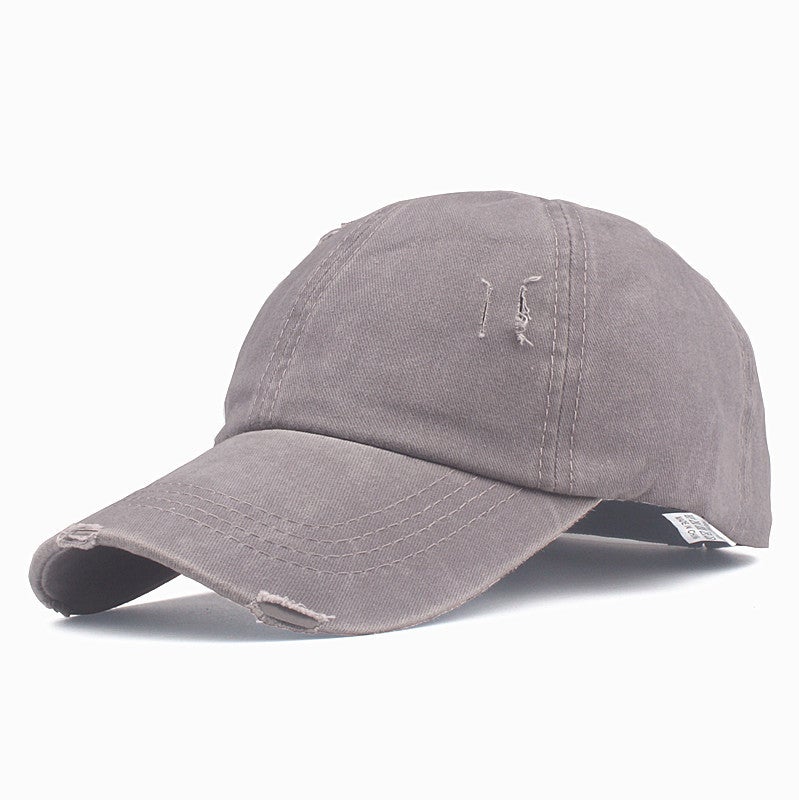 Baseball Cap New Washed Ponytail Cotton Men  Sun Protection  Hat - Image 4