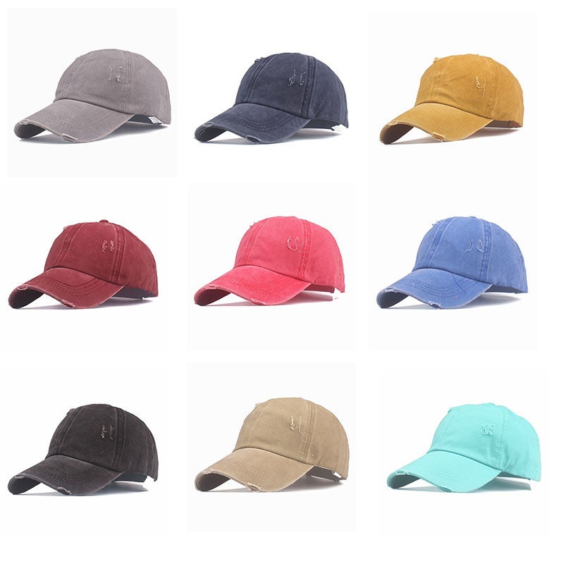 Baseball Cap New Washed Ponytail Cotton Men  Sun Protection  Hat - Image 3