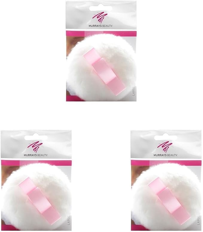 Murrays Manicure Large Powder Puff 11 cm x 3cm Pack of 3