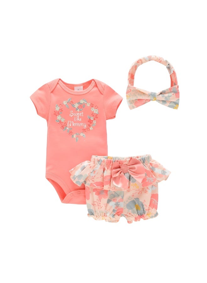 Bambimici Leila Fruit Print Baby Suit Set - Image 4