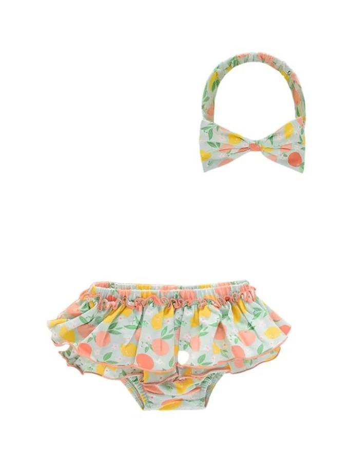 Bambimici Bambimici Leila Fruit Print Baby Suit Set