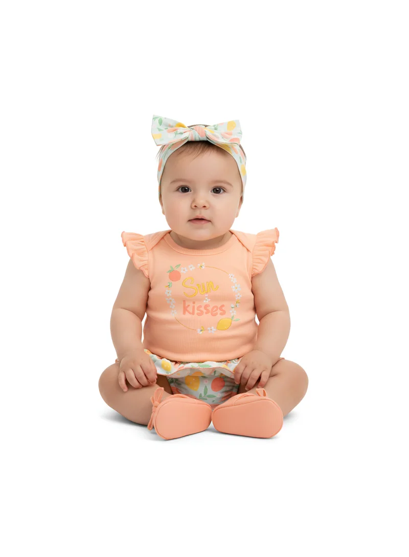 Bambimici Bambimici Leila Fruit Print Baby Suit Set