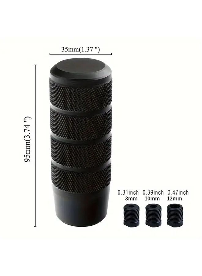Titanium Aluminum Knurled Non Slip Universal Manual Transmission Gear Shift Knob - Image 2