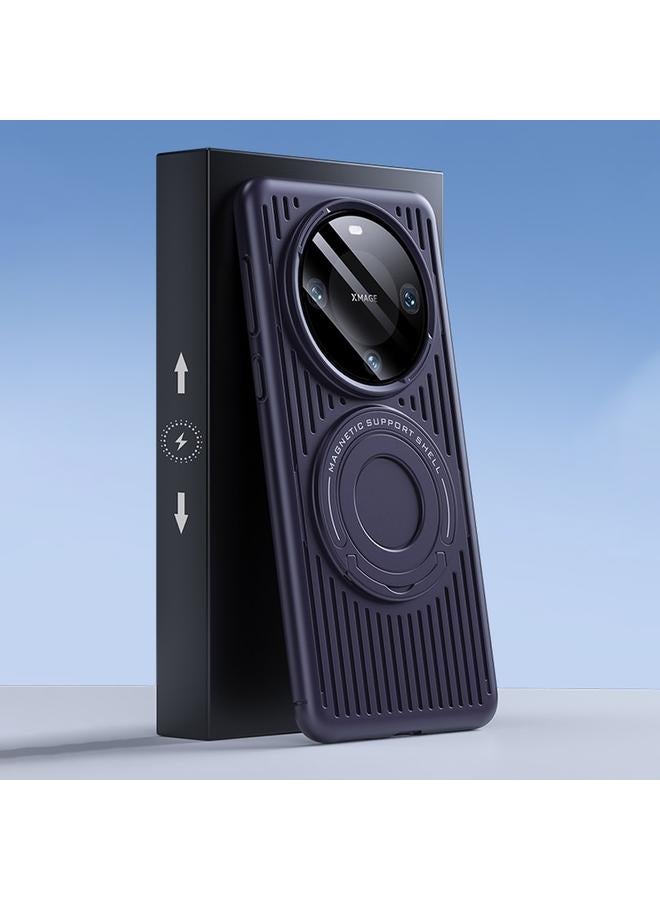 جرين تايجر حافظة هاتف الكمبيوتر الشخصي المزودة بحلقة مغناطيسية تبريد MagSafe لهاتف Huawei Mate 60 Pro (أرجواني)