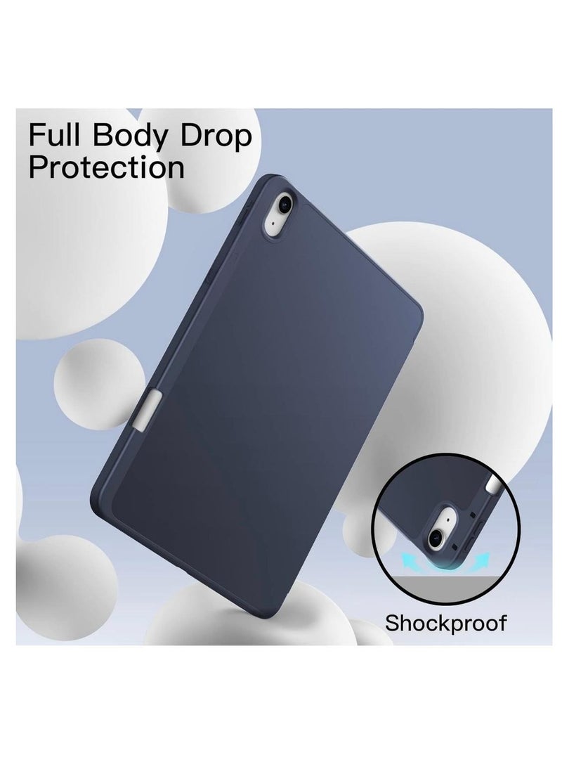 آرمور كفر ايباد اير 11 بوصة 2024 , ايباد اير 4/5 (2020/2022) مع حامل قلم ذكي ،غطاء ذكي رفيع بمسند اغلاق/تشغيل الشاشة تلقائي ، أزرق - Image 4