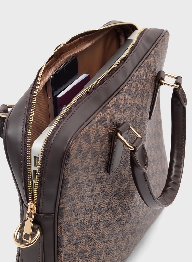 Robert Wood Premium Webbing Detail Laptop Bag  - Image 5