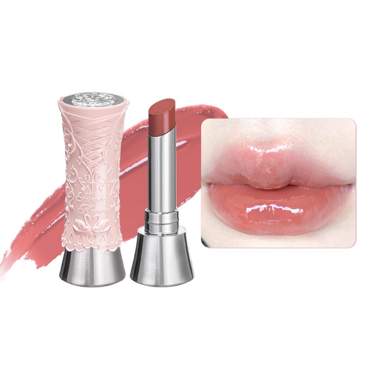 Flower Knows Swan Ballet Shine LipstickHydrating Solid Lip GlossMoisturizing Nude peachy Tinted Lip BalmLong Lasting Lip Gloss in Balm for GirlsWomenVegan CrueltyFreeB02 Mary Jane