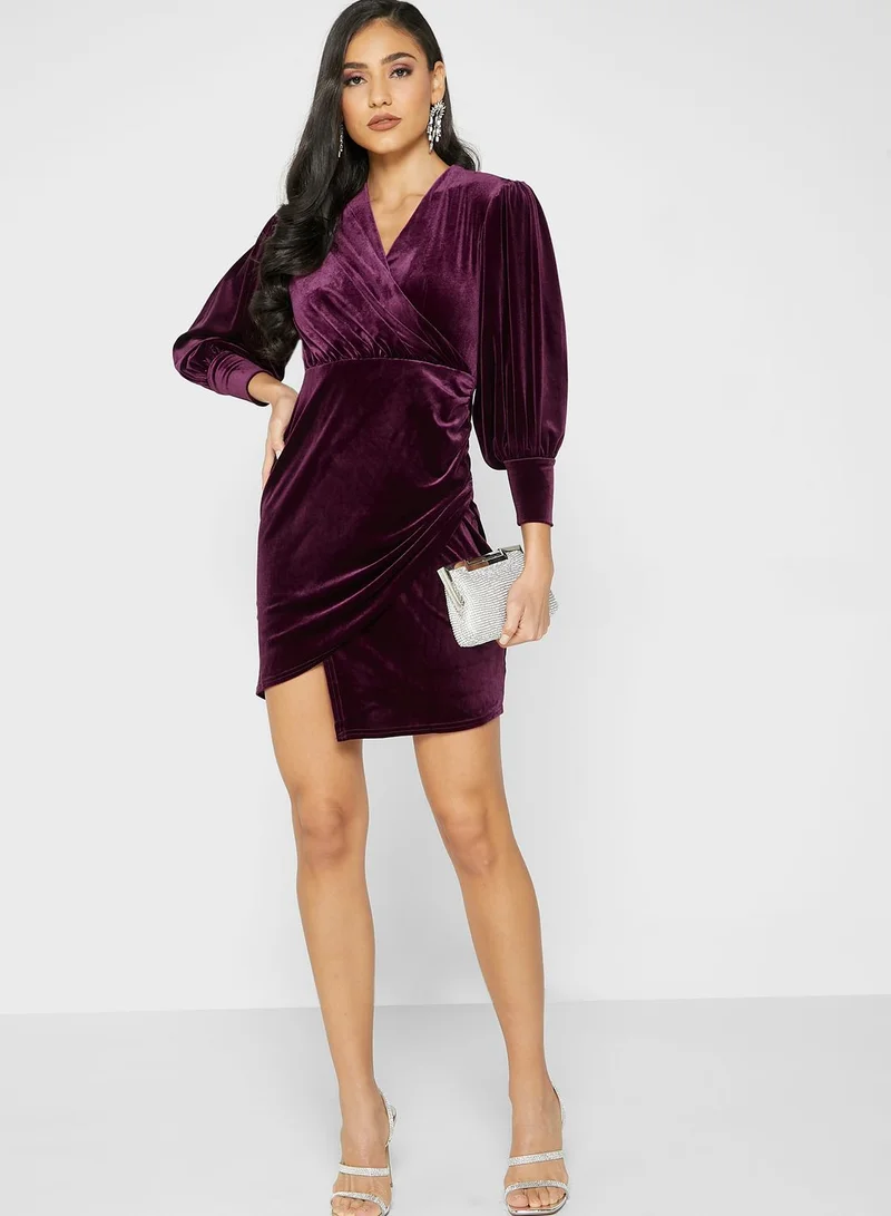 Closet London Asymmetric Wrap Dress