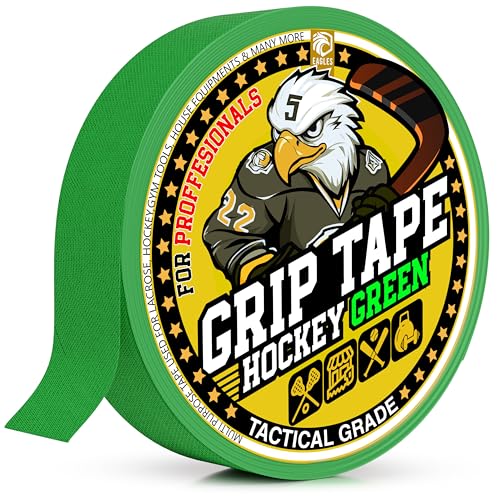 EAGLES Hockey Tape Multipurpose Cloth Tape Roll for Lacrosse Baseball & Softball Bats, Rackets, Pullup Bars, Gardening Tools, Sports Gift Perfect for Wrist, Ankle, Foot, Knee and Hand Taping (Green) - Image 1