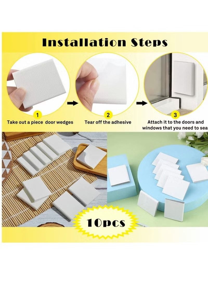 Generic - Door Corner Seals Exterior Door Jamb Frame Seal Wedge Draft Stopper with Adhesive 10 Pack for Weather Stripping and Draft Protection Foam Corner Seal, Isolation of Noise - Image 1