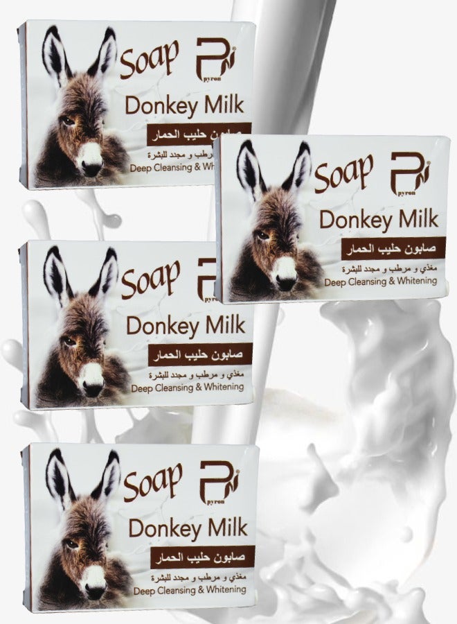 PYRON 4 pieces Pyron Donkey Milk Soap Deep Cleansing And Whitening - Image 1